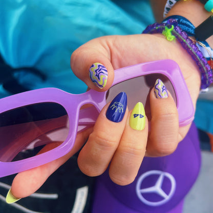 7x champion - lewis hamilton press-on nails